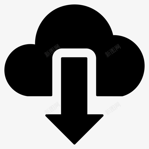 云云计算云存储图标svg_新图网 https://ixintu.com seo 下载 云计算 图标 字形 存储 技术 数据