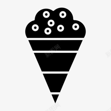 冰淇淋蛋卷奶油图标图标