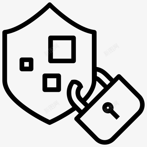 数字隐私加密互联网图标svg_新图网 https://ixintu.com 互联网 加密 安全 数字 私人 网络 通信 隐私
