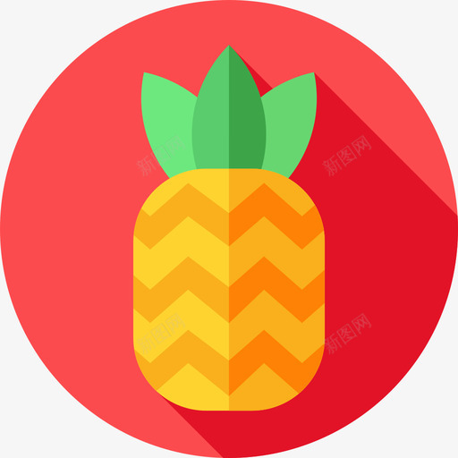 菠萝水果和蔬菜37扁平图标svg_新图网 https://ixintu.com 扁平 水果 菠萝 蔬菜