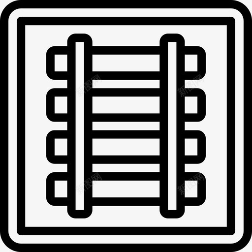 铁路位置8直线图标svg_新图网 https://ixintu.com 位置 直线 铁路