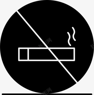 禁止吸烟医疗保健扎实图标图标