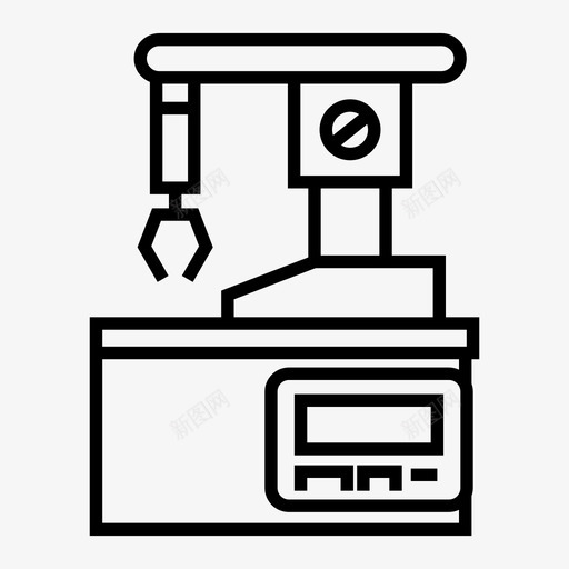 机器人自动化工业图标svg_新图网 https://ixintu.com 仪器 制造 工业 机器 机器人 生产线 自动化