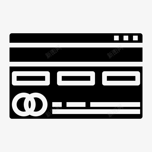 信用卡货币在线图标svg_新图网 https://ixintu.com 信用卡 在线 支付 货币