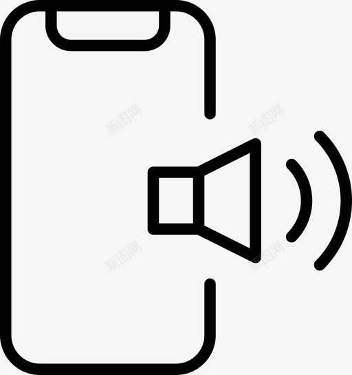 音量设备手机图标svg_新图网 https://ixintu.com 声音 手机 手机薄 设备 音量