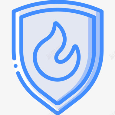 防火墙网络安全17蓝色图标图标