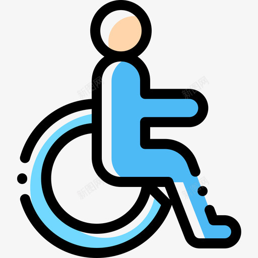 轮椅公共标志4颜色遗漏图标svg_新图网 https://ixintu.com 公共标志4 轮椅 颜色遗漏