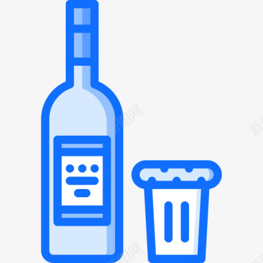 伏特加47号酒吧蓝色图标图标