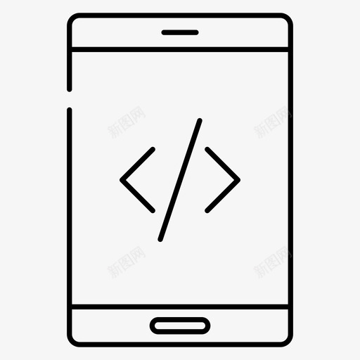 编码开发移动图标svg_新图网 https://ixintu.com 图标 开发 电话 移动 线图 编码 编程 黑客