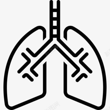 肺呼吸气管图标图标