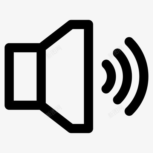 高音量音乐声音图标svg_新图网 https://ixintu.com 声音 媒体 扬声器 控制 粗体 音乐 音量 高音量