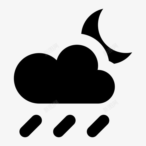 雨大雨暴雨图标svg_新图网 https://ixintu.com 大雨 暴雨 用户界面材质字形图标 雨 雨夜 雨天