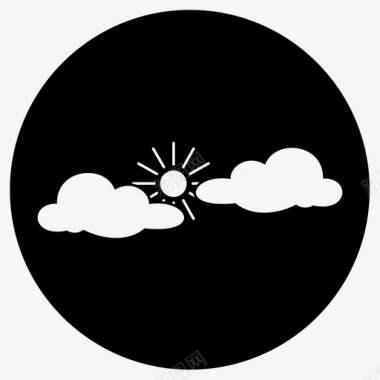 晴朗气候云彩图标图标
