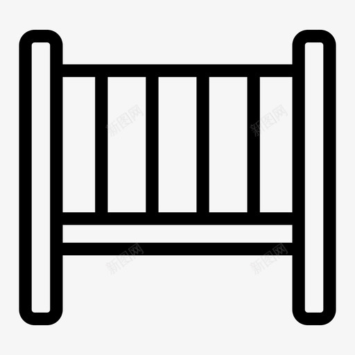 婴儿床儿童床摇篮图标svg_新图网 https://ixintu.com 儿童 婴儿床 摇篮 童床