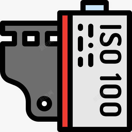 照相卷摄影45线性颜色图标svg_新图网 https://ixintu.com 摄影45 照相卷 线性颜色