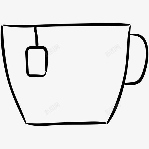 注入茶杯子饮料手绘图标svg_新图网 https://ixintu.com 杯子 注入茶 饮料手绘图标