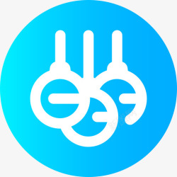 icon52圆形回形针圣诞饰品新年52圆形图标高清图片