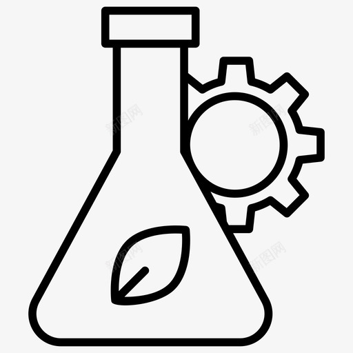 生态科学环境工程环境科学图标svg_新图网 https://ixintu.com 实验室实验 植物实验 清洁能源线图标 环境工程 环境科学 生态科学