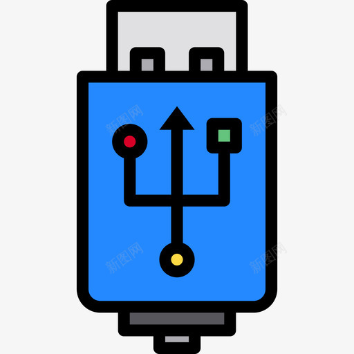 Usb计算机数据存储4线性彩色图标svg_新图网 https://ixintu.com Usb 线性彩色 计算机数据存储4