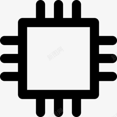 Cpu电子40线性图标图标