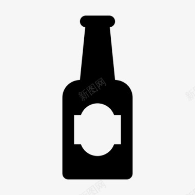 瓶子酒精麦芽酒图标图标