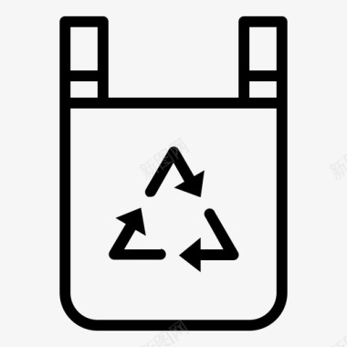 塑料袋生态回收图标图标