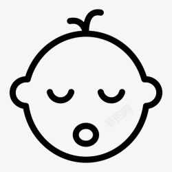 孩子出生孩子出生脸图标高清图片
