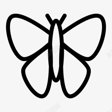 蝴蝶昆虫自然图标图标