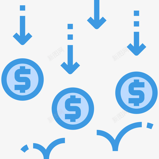 投资金钱69蓝色图标svg_新图网 https://ixintu.com 投资 蓝色 金钱