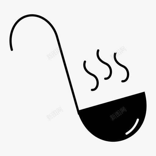 勺子食物热的图标svg_新图网 https://ixintu.com 勺子 固体 热的 酒吧 食物 餐厅
