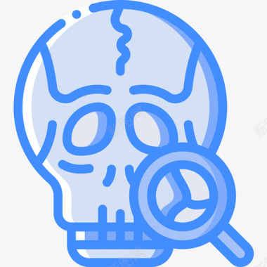 头骨考古学5蓝色图标图标