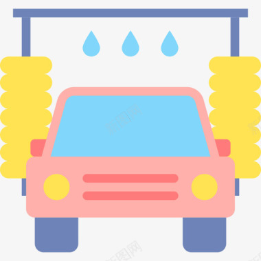 洗车清洁61平坦图标图标