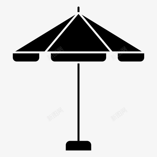 遮阳伞遮阳篷遮盖物图标svg_新图网 https://ixintu.com 家用 盖物 设备 遮盖 遮阳 遮阳伞 阳伞