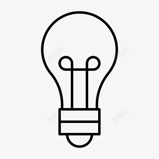 灯泡创意发明图标svg_新图网 https://ixintu.com 创意 发明 灯泡 轮廓