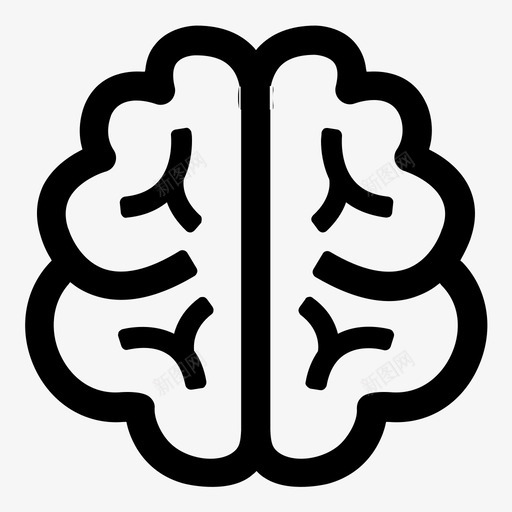 大脑神经外科器官图标svg_新图网 https://ixintu.com 人体部位图标集2 器官 大脑 神经外科