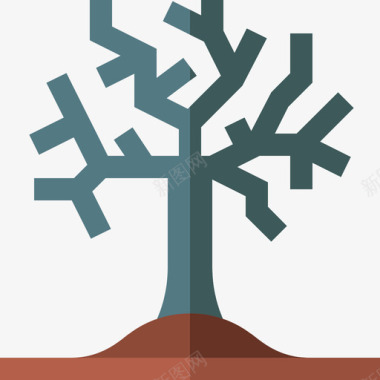 枯树气候变化9平坦图标图标