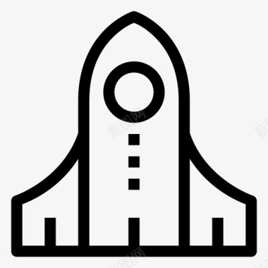 太空船商业火箭图标图标