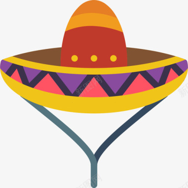 墨西哥帽墨西哥17平顶图标图标