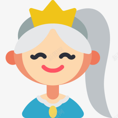 公主公主3扁平图标图标
