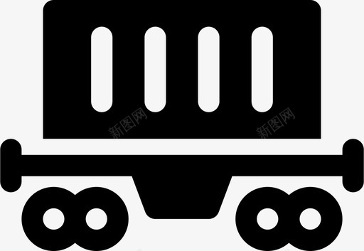 火车箱子货物图标图标