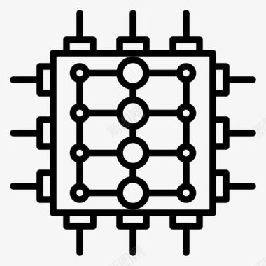 芯片数据网络图标图标