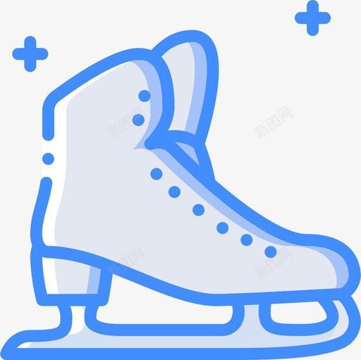 滑板冬季运动29蓝色图标svg_新图网 https://ixintu.com 冬季运动29 滑板 蓝色