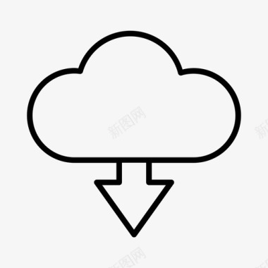 云下降保存图标图标