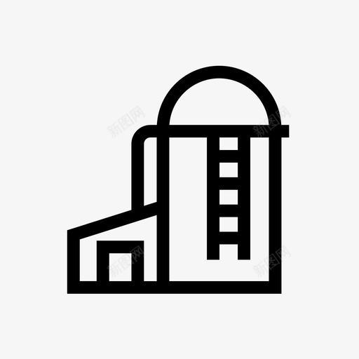 筒仓农场塔楼图标svg_新图网 https://ixintu.com 农场 塔楼 筒仓