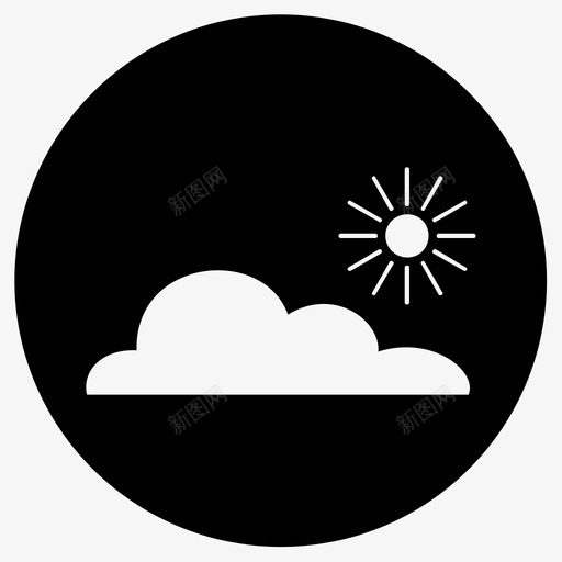 晴朗气候云彩图标svg_新图网 https://ixintu.com 云彩 天空 晴朗 气候
