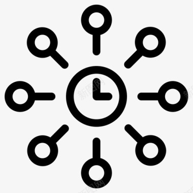 时间管理时钟效率图标图标