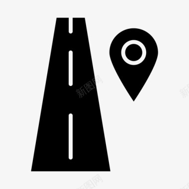 道路位置方向路径图标图标