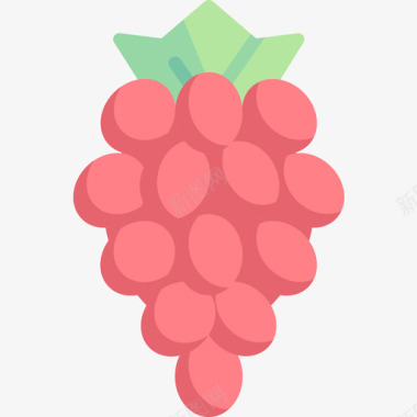 葡萄水果和蔬菜15扁平图标图标
