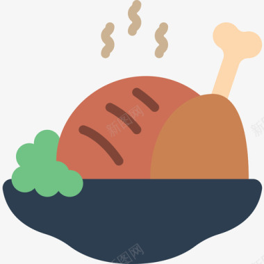 食物烧烤3平淡图标图标
