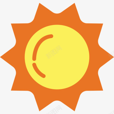 太阳eco12平坦图标图标